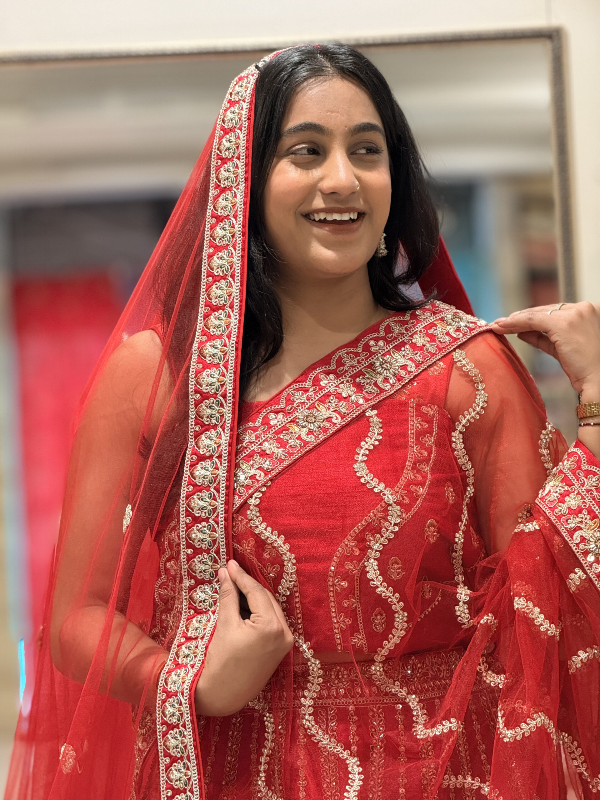 classic red embroidered lehenga set with designer dupatta classic red embroidered lehenga set with designer dupatta